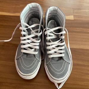 grey high top vans
